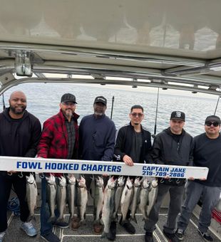 Outstanding coho salmon fishing charter results in East Chicago!