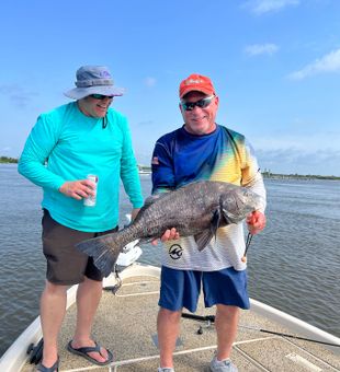 Black drum fishing excitement in Cocodrie, LA!