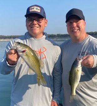 Lake LBJ's serene fishing Bass fishing.