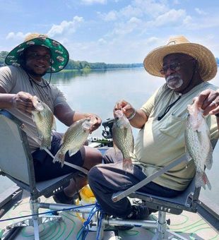 Crappie bites are strong today on Eufaula Lake, AL.