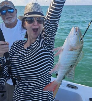 Captain Mark with new angler! What a catch!