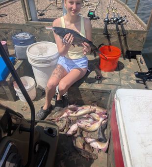 Solid blue catfish action in Willis TX waters!