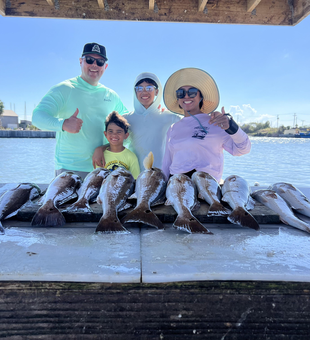 Redfish blasted today using light tackle drift fishing!