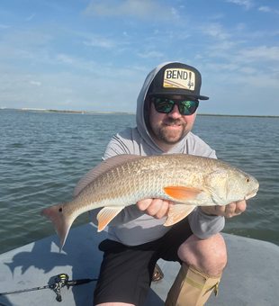 Nice redfish caught on light tackle drift fishing in Port Aransas!