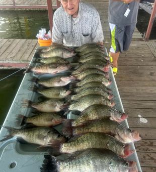Stacked with slab Lake Lavon crappie!