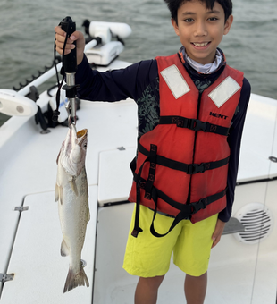 Reeling in the best with a 17-inch Spotted Weakfish in League City!