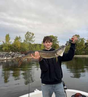 Nice Northern Pike caught using jigging and trolling techniques at Cumberland Head!