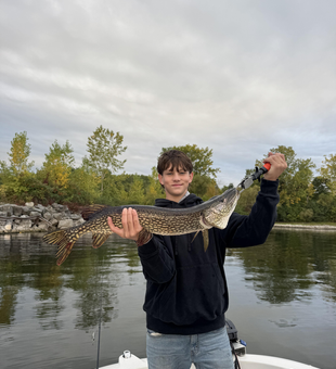 Nice northern pike from Lake Champlain using jigging techniques!