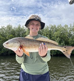 Reds are biting here - Port Canaveral, FL.