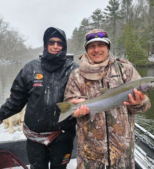 When the rainbow trout bite!
