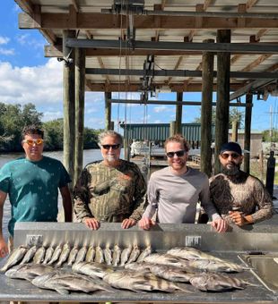 Awesome day reeling in Sheepshead and more!