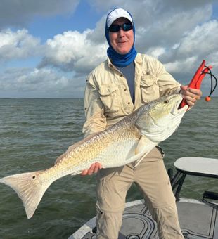 Enjoying a perfect day of fishing on the coast