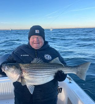 Beautiful Woodbridge Township striped bass fishing success!