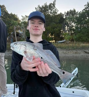 Lowcountry redfish on the line.