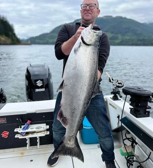 Vancouver Island salmon fishing at peak season