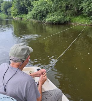 Perfect fly fishing setup on Lewisburg PA waters!