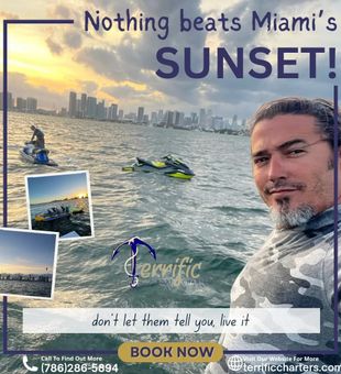 Sunset views in Miami Beach