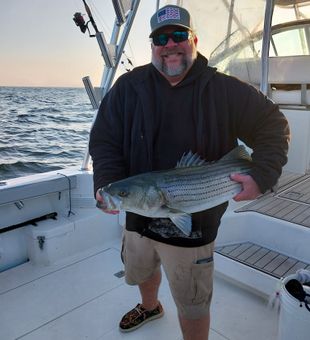 Fired-up striped bass bite!