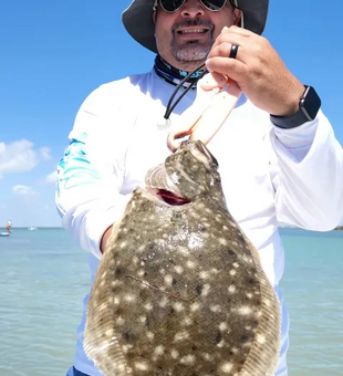 Flounder fishing in Arroyo City, TX