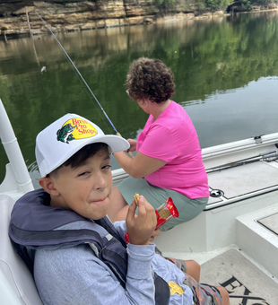 Partly cloudy skies set the stage for an epic day of fishing in Harned!