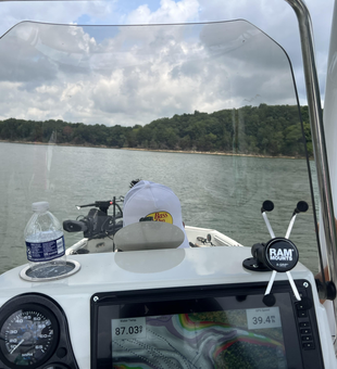 Partly cloudy skies set the stage for an epic fishing adventure in Harned!