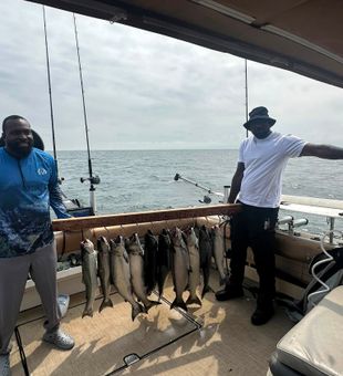 Successful salmon charter trip in South Bristol NY!