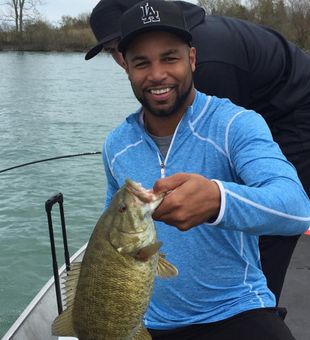 Bass fishing in Detroit River