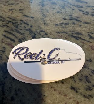 Polished custom Reel C sticker.