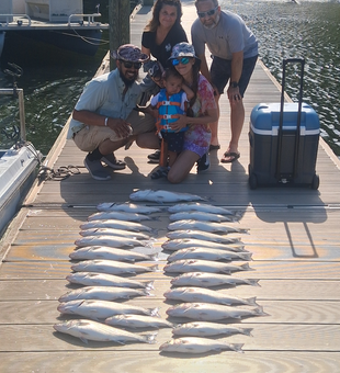 Battling the waves with expert trolling skills at Lake Murray.