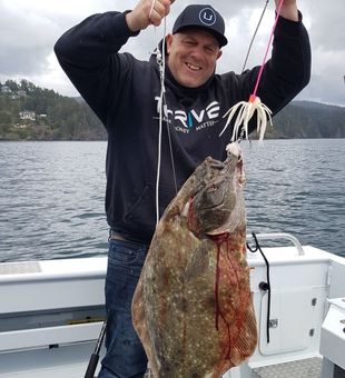 Halibut Trophy in Fishing in Sooke BC