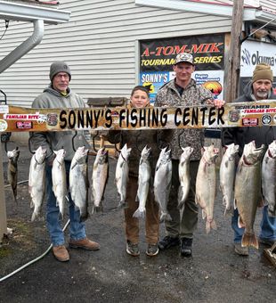 Mixed bag of trout and salmon from Mexico NY!
