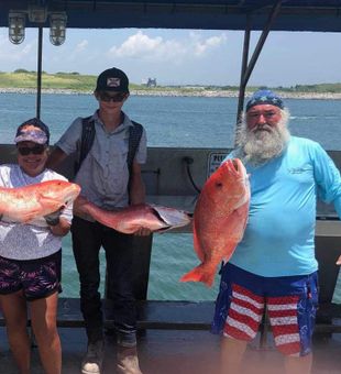Bright red snapper haul