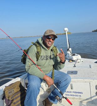 Focused Louisiana marsh fishing vibes