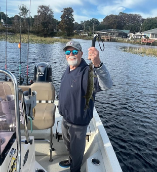 Crystal River chain pickerel caught with light tackle jigging!