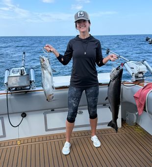 Double Chinook salmon success in Sodus Point!