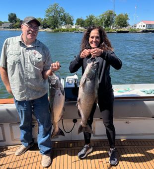 Chinook and Coho salmon success at Sodus Point!