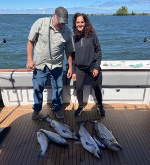 Great Sodus Point salmon and trout fishing success!