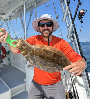 Nice Southern Flounder caught in clear conditions off Lewes!