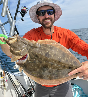 Nice summer flounder from our Lewes adventure! Clear conditions made for exciting fishing today.