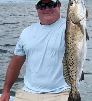 Reeling in OBX Sea Trout fun