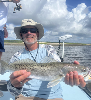 Clearing skies and light tackle: the perfect combo for Spotted Weakfish!