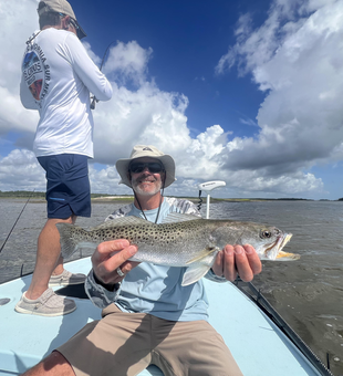 Big Spotted Weakfish hooked during an afternoon clearing!