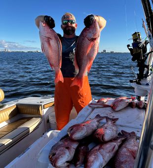 Chris with the hogs!