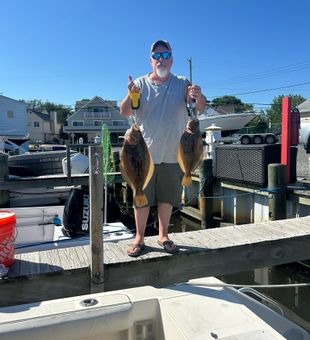 Barnegat Bay double Flounder catch!