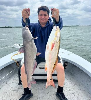 Epic redfish and catfish double catch
