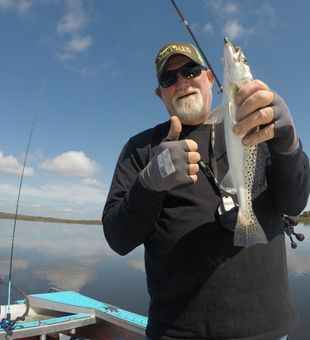 Jacksonville speckled trout making the day complete!