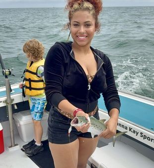 Feisty Spanish Mackerel action off the coast!