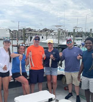 Fun Spanish Mackerel haul with the crew!