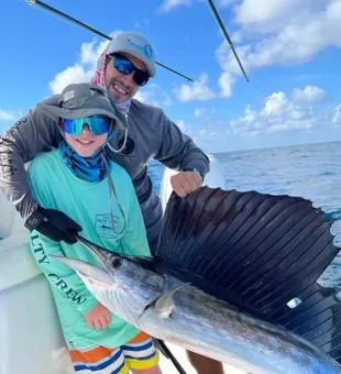 The trophy sized sailfish for the young Angler!