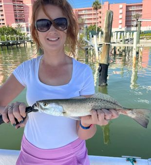 Happy moment with a healthy Spotted Seatrout!